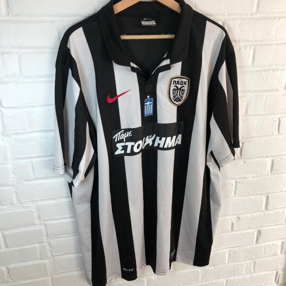 Nike Paok FC 2013-14 Home Soccer Football Jersey Men's XXL - Picture 4 of 8